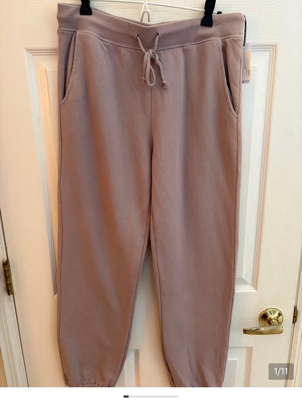 Velvet by Graham & Spencer Taupe Drawstring Jogger Pants